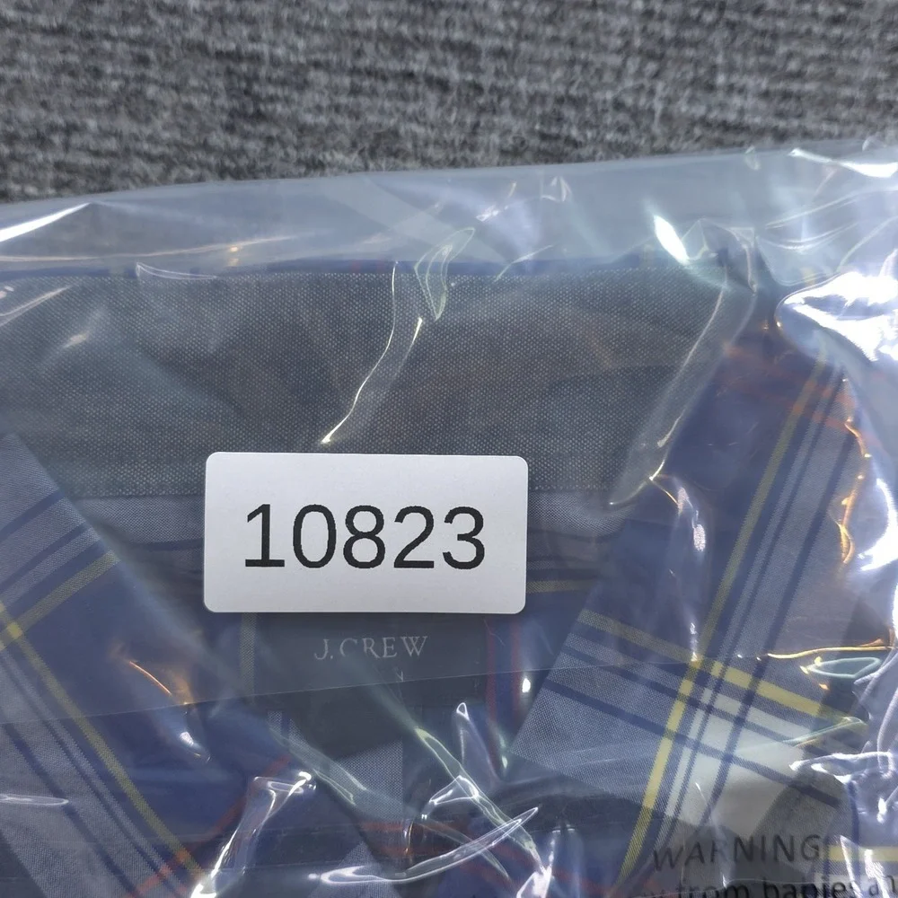 J Crew Tartan Shirt‎ Medium Blue Green Plaid Long Sleeve Button Down